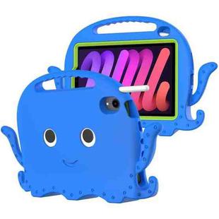 For iPad mini 6 Octopus Style EVA + PC Tablet Case with Strap(Blue)