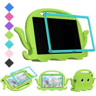 For Samsung Galaxy Tab A7 10.4 T500 / T505 Octopus Style EVA + PC Tablet Case with Strap(Grass Green)