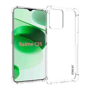 For Realme C35 ENKAY Clear TPU Shockproof Case Soft Anti-slip Cover