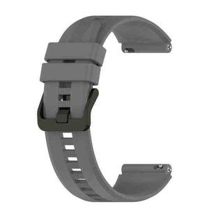For  Huawei GT Runner 22mm Vertical Silicone Watch band(Grey)