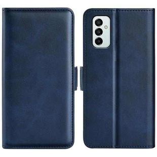 For Samsung Galaxy M23 5G Dual-side Magnetic Buckle Leather Phone Case(Dark Blue)