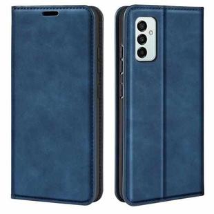 For Samsung Galaxy M23 5G Retro-skin Magnetic Suction Leather Phone Case(Dark Blue)