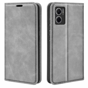 For Xiaomi Redmi Note 11E / Redmi 10 5G Retro-skin  Magnetic Suction Leather Phone Case(Grey)
