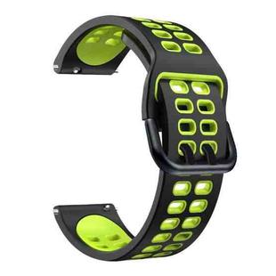 For Garmin Venu 2 Plus 20mm Mixed-color Silicone Watch Band(Black Green)