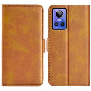 For OPPO Realme GT Neo 3 Dual-side Magnetic Buckle Leather Phone Case(Yellow)