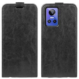 For  OPPO Realme GT Neo 3 R64 Texture Vertical Flip Leather Phone Case(Black)
