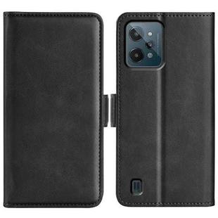 For OPPO Realme C31 4G Dual-side Magnetic Buckle Leather Phone Case(Black)