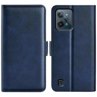 For OPPO Realme C31 4G Dual-side Magnetic Buckle Leather Phone Case(Dark Blue)