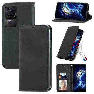 For Xiaomi Redmi K50 Pro Retro Skin Feel Magnetic Flip Leather Phone Case(Black)