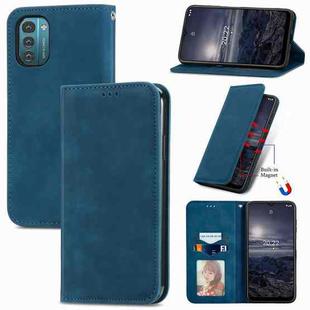 For Nokia G21 Retro Skin Feel Magnetic Horizontal Flip Leather Phone Case(Blue)