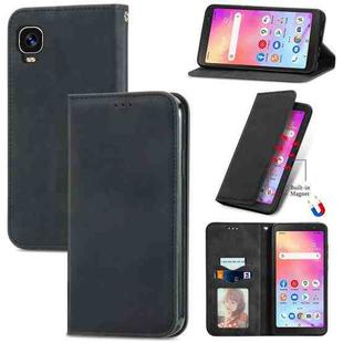 For TCL A509DL / A3 Retro Skin Feel Magnetic Horizontal Flip Leather Phone Case(Black)