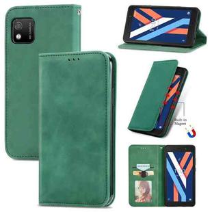 For Wiko Y52 Retro Skin Feel Magnetic Horizontal Flip Leather Phone Case(Green)