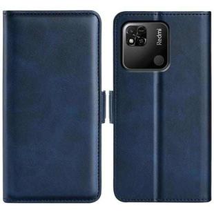 For Xiaomi Redmi 10A Dual-side Magnetic Buckle Leather Phone Case(Dark Blue)