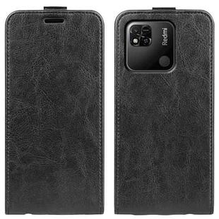 For Xiaomi Redmi 10A R64 Texture Vertical Flip Leather Phone Case(Black)