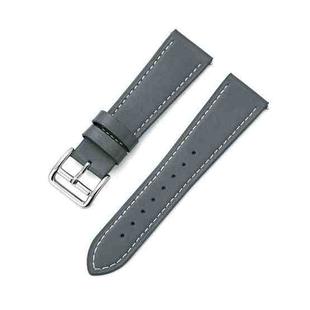 For Huawe Watch GT Runner 22mm Supershift Contrast Pin Buckle Leather Watch Band(Gray)