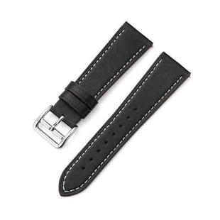 For Huawei Watch3/Watch3 Pro 22mm Supershift Contrast Pin Buckle Leather Watch Band(Black)