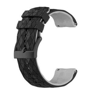 For Suunto 9 24mm Mixed-Color Silicone Watch Band(Black+Grey)