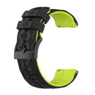 For Suunto 9 24mm Mixed-Color Silicone Watch Band(Black+Green)