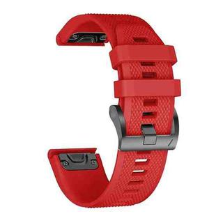 For Garmin Fenix 7 22mm Silicone Watch Band(Red)