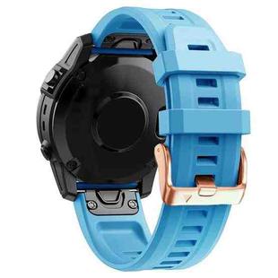 For Garmin Fenix 7s 20mm Silicone Watch Band(Sky Blue)