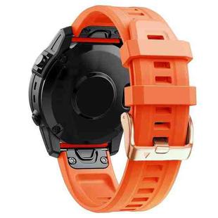 For Garmin Fenix 6S 20mm Silicone Watch Band(Orange)