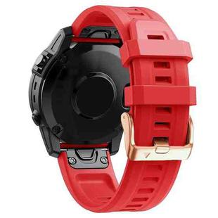 For Garmin Fenix 6S 20mm Silicone Watch Band(Red)