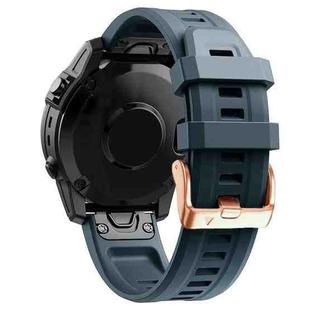 For Garmin Fenix 5S Plus 20mm Silicone Watch Band(Navy Blue)