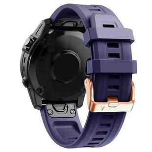 For Garmin Fenix 5S Plus 20mm Silicone Watch Band(Dark Blue)