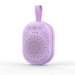 AEC BT513 RGB Light Waterproof Portable Bluetooth Speaker Support FM / TF Card(Purple)