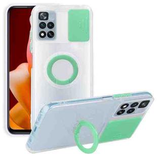 For Xiaomi Redmi Note 11 Pro Global Sliding Camshield TPU Phone Case with Ring Holder(Green)
