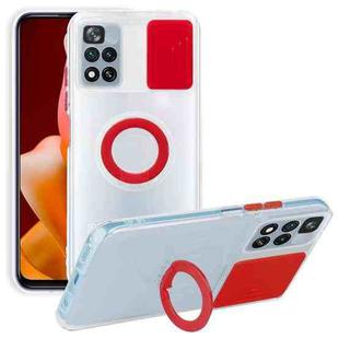 For Xiaomi Redmi Note 11 Pro+ 5G Sliding Camshield TPU Phone Case with Ring Holder(Red)