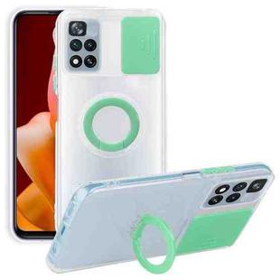 For Xiaomi Redmi Note 11 Pro+ 5G Sliding Camshield TPU Phone Case with Ring Holder(Green)