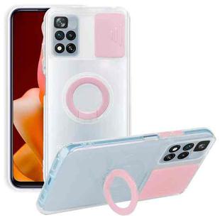 For Xiaomi Redmi Note 11 Pro+ 5G Sliding Camshield TPU Phone Case with Ring Holder(Pink)