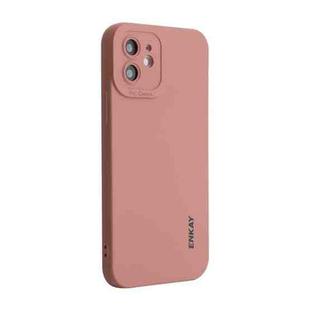 For iPhone 12 ENKAY Liquid Silicone Phone Case(Pink)