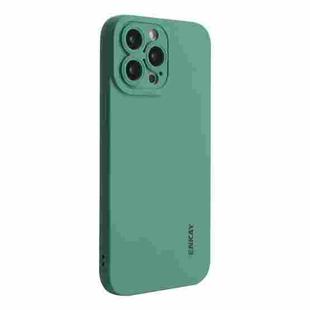 For iPhone 12 Pro ENKAY Liquid Silicone Phone Case(Dark Green)