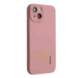 For iPhone 13 ENKAY Liquid Silicone Phone Case(Pink)