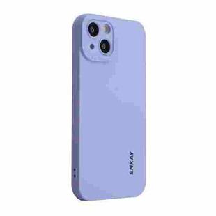 For iPhone 13 ENKAY Liquid Silicone Phone Case(Purple)