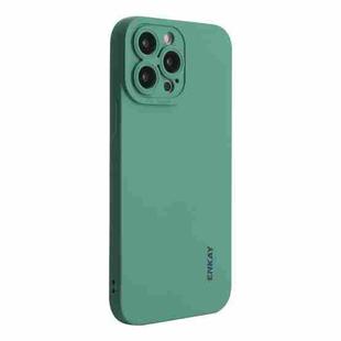 For iPhone 13 Pro ENKAY Liquid Silicone Phone Case (Dark Green)
