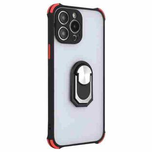 ENKAY TPU + Frosted PC Case with Holder for iPhone 12 Pro Max(Black)