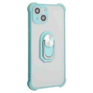 ENKAY TPU + Frosted PC Case with Holder for iPhone 13(Light Green)