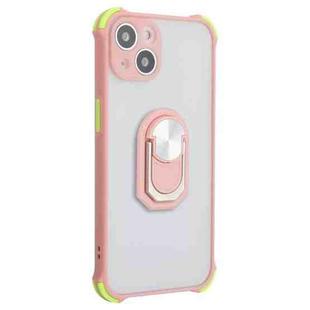 ENKAY TPU + Frosted PC Case with Holder for iPhone 13(Pink)