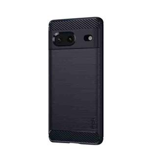 For Google pixel 7 5G MOFI Gentleness Series Brushed Texture Carbon Fiber TPU Phone Case(Blue)