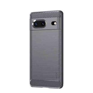 For Google pixel 7 5G MOFI Gentleness Series Brushed Texture Carbon Fiber TPU Phone Case(Gray)