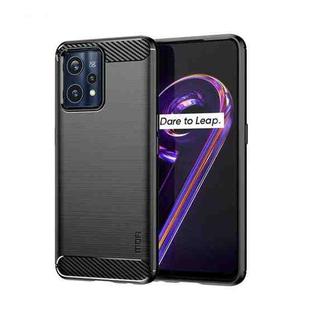 For OPPO Realme 9 Pro+ MOFI Gentleness Brushed Carbon Fiber Soft TPU Case(Black)