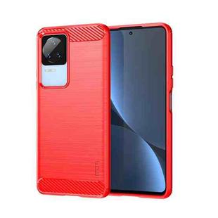For Xiaomi Redmi K40S MOFI Gentleness Brushed Carbon Fiber Soft TPU Case(Red)