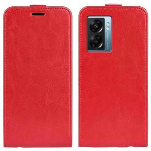 For OPPO A57 5G R64 Texture Vertical Flip Leather Phone Case(Red)