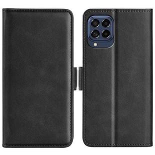 For Samsung Galaxy M33 5G Dual-side Magnetic Buckle Flip Leather Phone Case(Black)