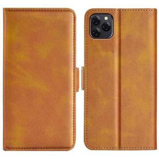 For Blackview A95 Dual-side Magnetic Buckle Leather Phone Case(Yellow)