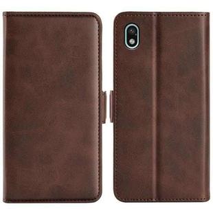 For Sony Xperia Ace III Dual-side Magnetic Buckle Leather Phone Case(Brown)