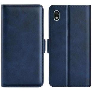 For Sony Xperia Ace III Dual-side Magnetic Buckle Leather Phone Case(Dark Blue)